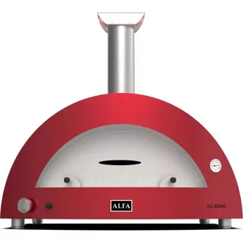 Medžiu kūrenama picos krosnis Alfa Forni Moderno 5 Pizze Red, 5 picų talpa