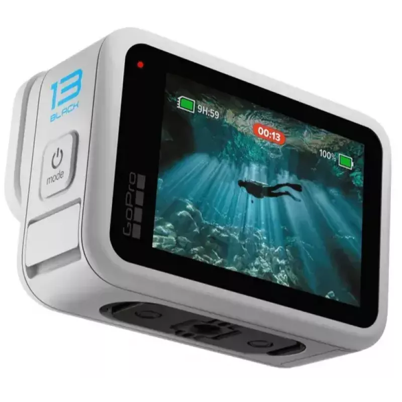 Veiksmo kamera GoPro HERO13 Black – 5.3K itin didelė raiška, 27,6 MP CMOS, 240 kadrų/s, Wi‑Fi, GPS, įmontuotas LCD, stereo garsas
