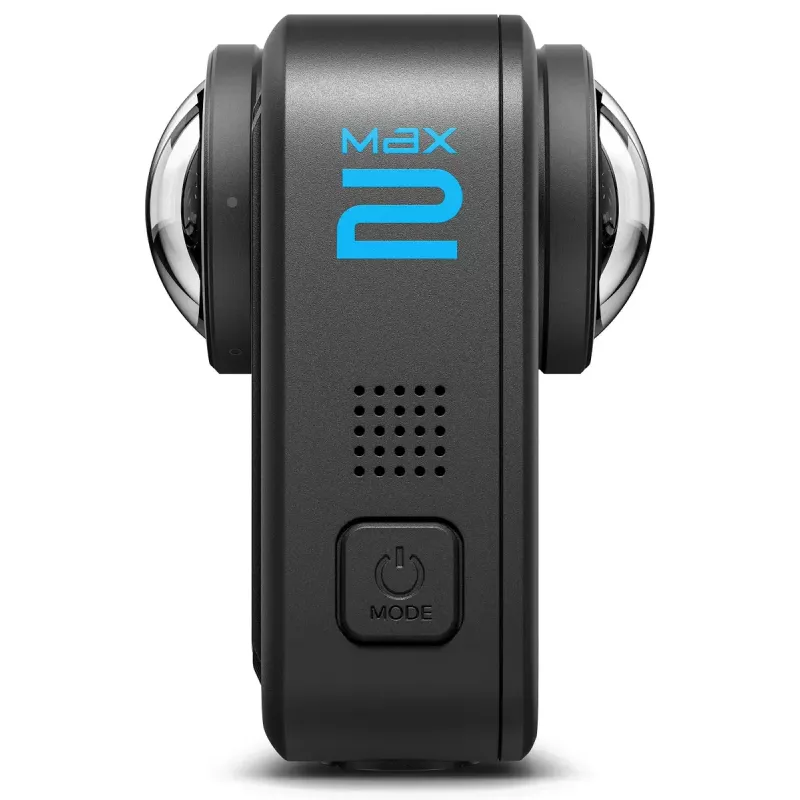 Veiksmo kamera GoPro MAX2 su 8K Ultra HD, 29,5 MP jutikliu, 100 kadrų/s, LCD ekranu, GPS, Wi‑Fi — priedų rinkinys