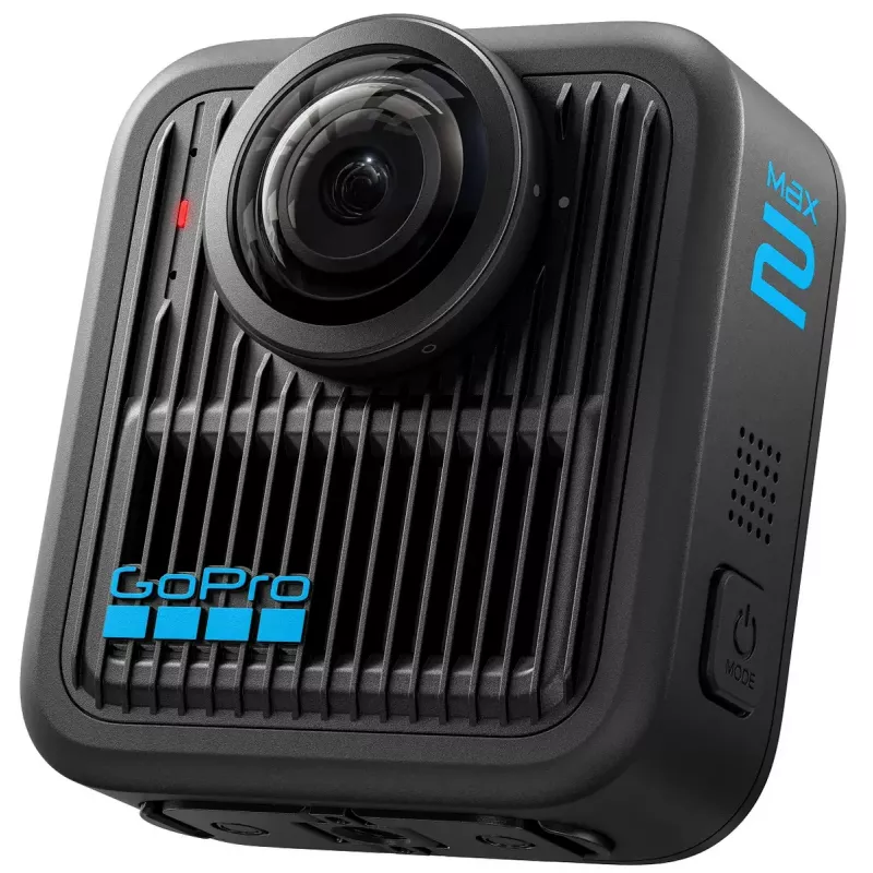Veiksmo kamera GoPro MAX2 su 8K Ultra HD, 29,5 MP jutikliu, 100 kadrų/s, LCD ekranu, GPS, Wi‑Fi — priedų rinkinys