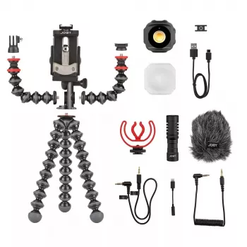JOBY GorillaPod Mobile Vlogging Kit JB01645-BWW 3 kojos 540g Juoda Raudona