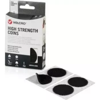 Lipnus užsegimas Velcro 6 kabliukų ir 6 kilpų diskai, 45 mm skersmens, juodi