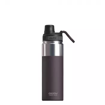 Termosas ASOBU Alpine Flask Hiking 530 ml nerūdijantis plienas Burgundy, 235 mm aukštis, 7.6 cm skersmuo