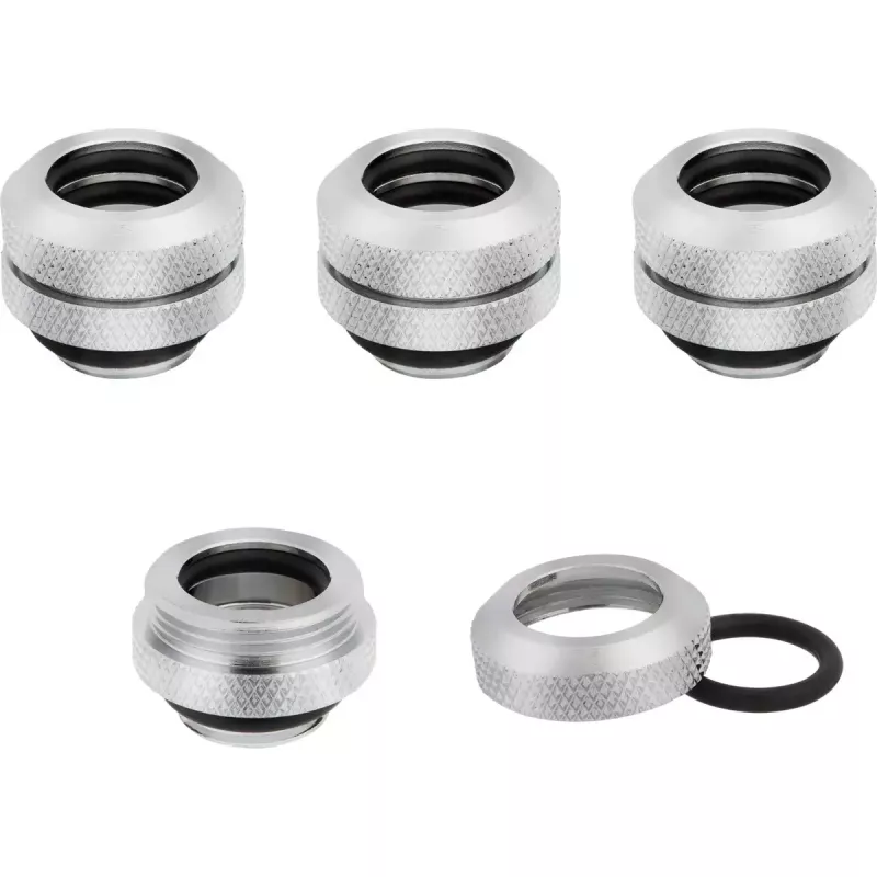 Jungtis CORSAIR Hydro X Series XF Hardline Fittings CX-9052000-WW (12 mm, chromuota, 4 vnt.)