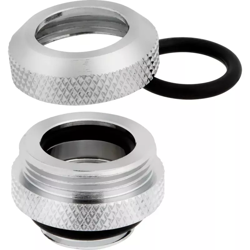 Jungtis CORSAIR Hydro X Series XF Hardline Fittings CX-9052000-WW (12 mm, chromuota, 4 vnt.)