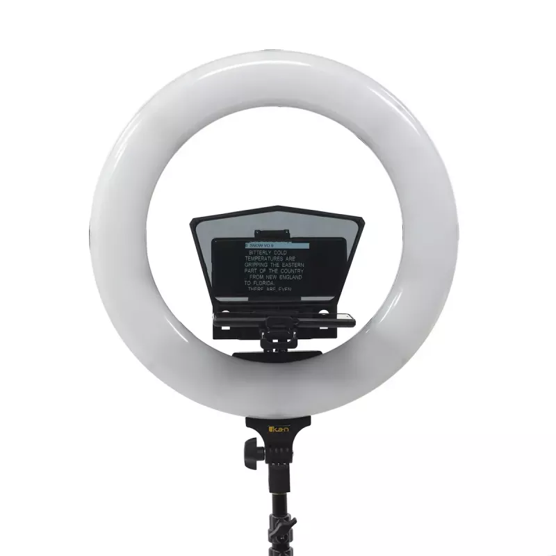 Ikan HomeStream HS-PROMPTER-RL teleprompteris su žiedine šviesa išmaniajam telefonui