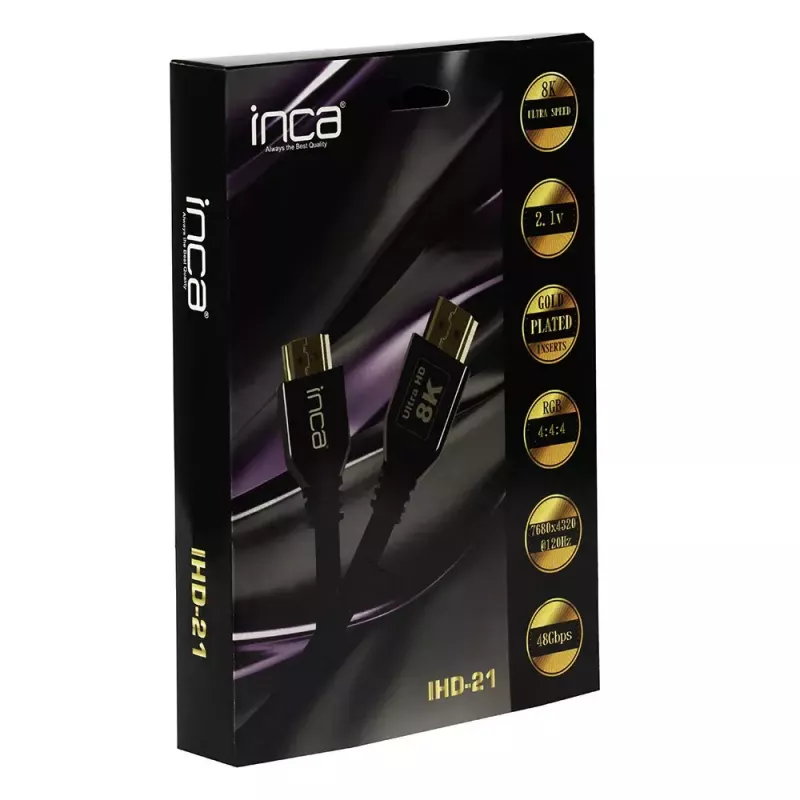 Inca IHD-21 HDMI laidas 2 m HDMI A tipas 3 x HDMI A tipas juodas