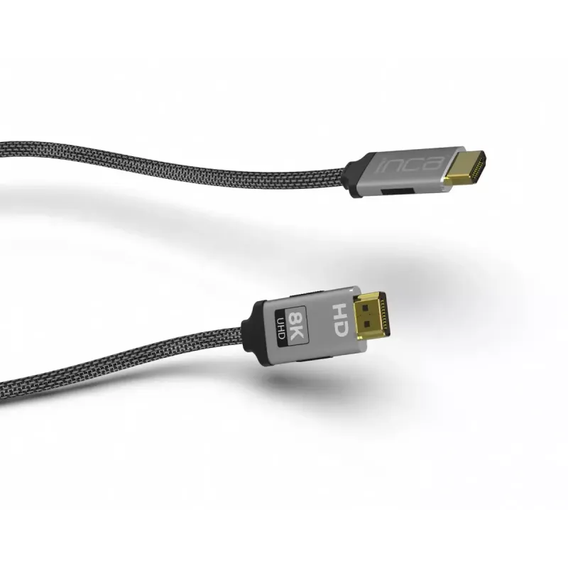 HDMI kabelis Inca IHM-03T 3m HDMI A tipo kištukas-kištukas 2.1 pilka