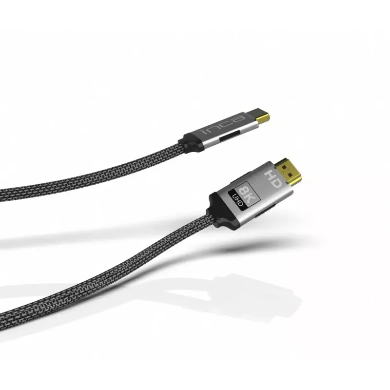 HDMI kabelis Inca IHM-03T 3m HDMI A tipo kištukas-kištukas 2.1 pilka
