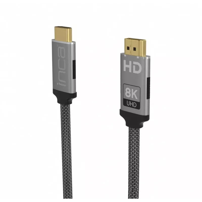 HDMI kabelis Inca IHM-03T 3m HDMI A tipo kištukas-kištukas 2.1 pilka