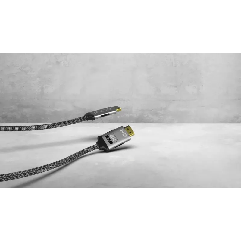 HDMI kabelis Inca IHM-03T 3m HDMI A tipo kištukas-kištukas 2.1 pilka