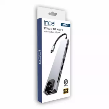 USB Type-C stotelė INCA ITPC-7T 1000 Mbit/s HDMI RJ-45 USB 2.0 USB 3.0