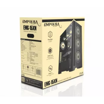 Korpusas Inca EMG-15XN Midi Tower Juodas