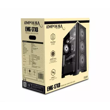 Korpusas Inca EMG-15XB Midi Tower juodas