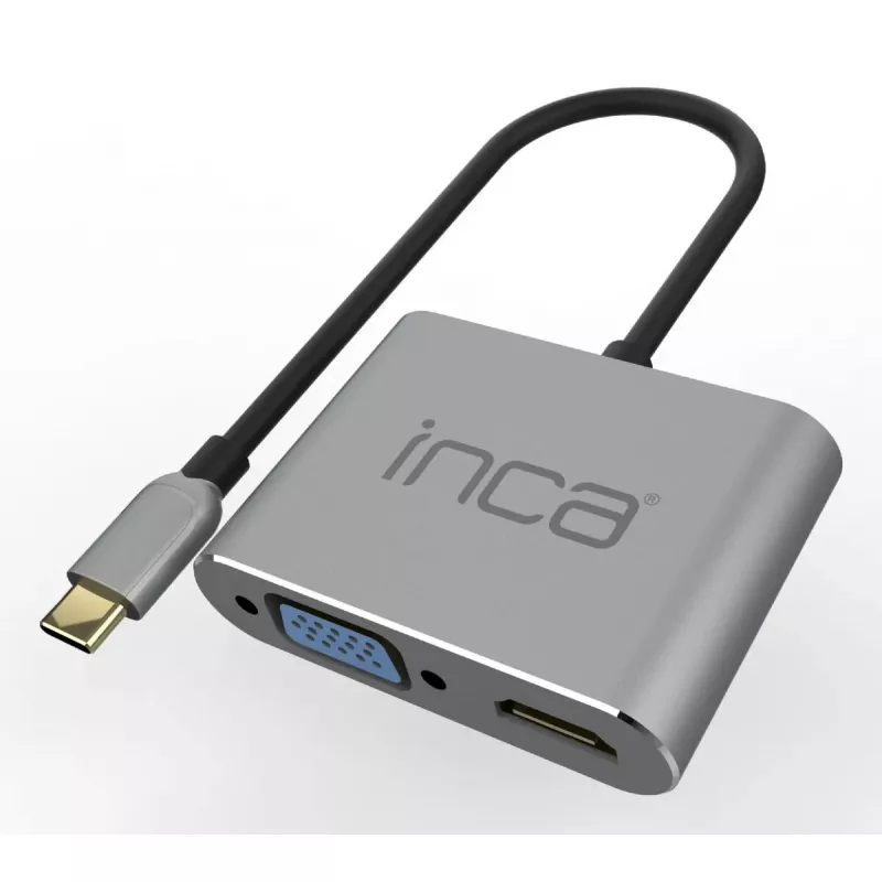 Inca ITPC-06TX USB Type-C sąsajos stotelė 4 prievadai, 5000 Mbit/s, pilka