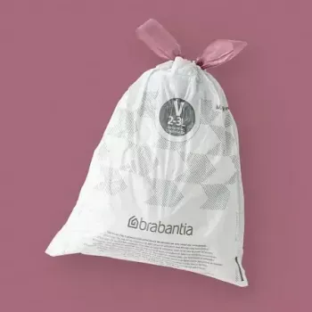 Šiukšlių maišai BRABANTIA 100253 3 L talpos šiukšliadėžėms, balti, plastikiniai, 40 vnt.