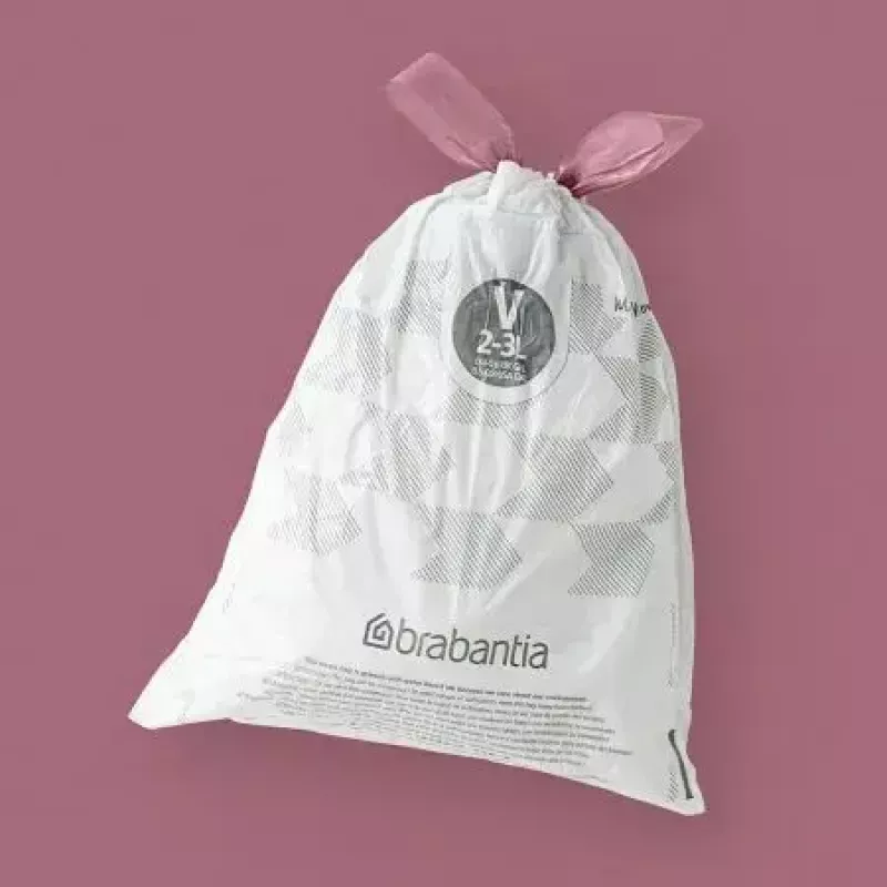 Šiukšlių maišai BRABANTIA 100253 3 L talpos šiukšliadėžėms, balti, plastikiniai, 40 vnt.