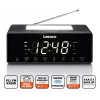 Radijo žadintuvas Lenco CR540BK – FM radijas, 1,2 colio LED ekranas, reguliuojamas naktinis apšvietimas, USB įkrovimas, stereo garsiakalbiai