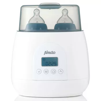 Buteliukų šildytuvas Alecto BW700TWIN — dvigubas 3-in-1 elektrinis buteliukų šildytuvas, 512 W, 230 V, baltas