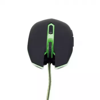 Gembird MUSG-001-G žalias USB žaidimų pelė, 6 mygtukai, iki 2400 DPI