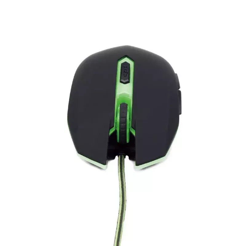 Gembird MUSG-001-G žalias USB žaidimų pelė, 6 mygtukai, iki 2400 DPI