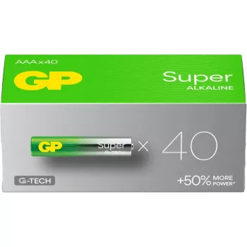 GP Super Micro AAA 1,5 V šarminės mangano baterijos, 40 vnt.