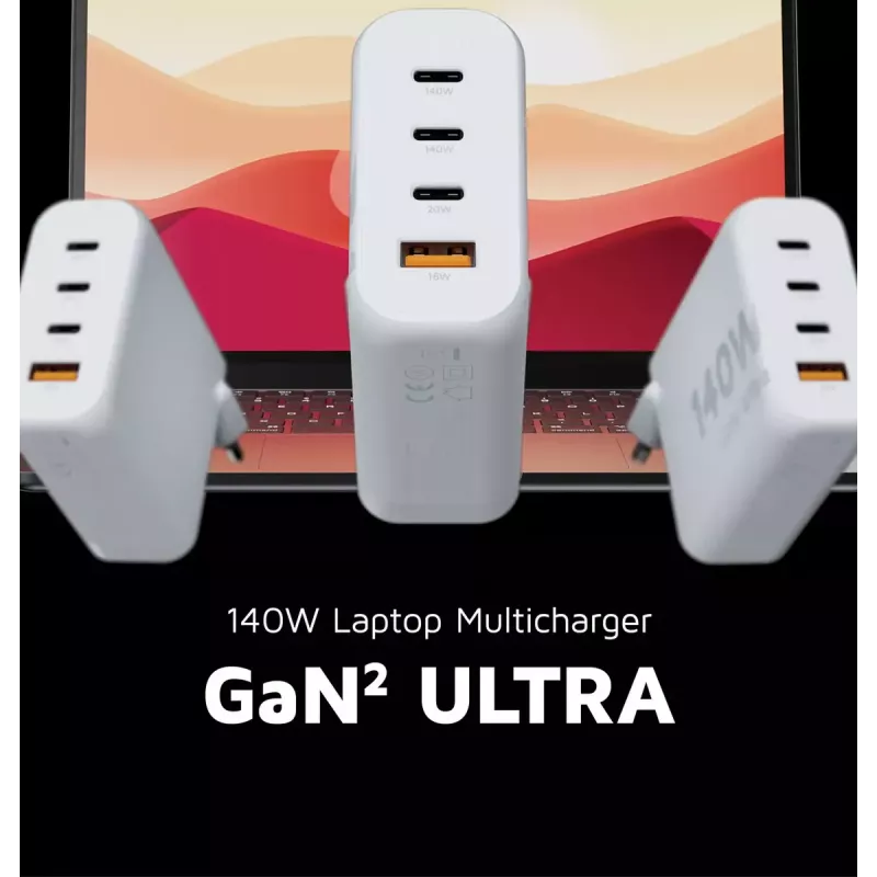 Xtorm 140W GaN² Ultra sieninis įkroviklis 3×USB-C