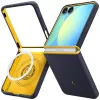 Apsauginis dėklas telefonui Spigen Nano Pop Mag, skirtas Samsung Galaxy Z Flip 7 — Mėlynos spalvos (Blueberry Navy), suderinamas su MagSafe
