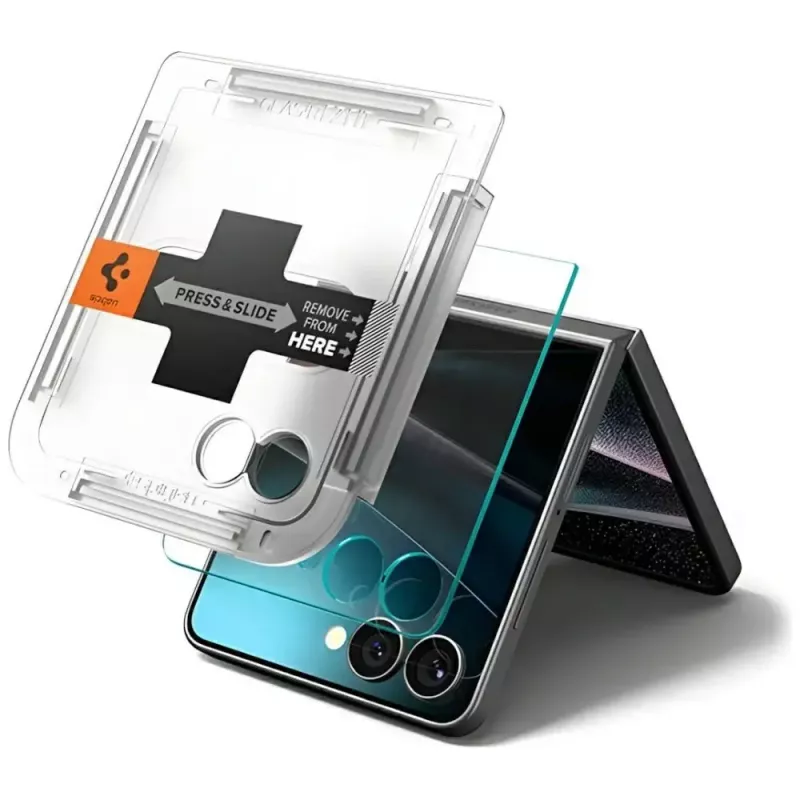 Apsauginė plėvelė Spigen, skirta Samsung Galaxy Z Flip 7 — HD Clear, plona permatoma apsauginė plėvelė