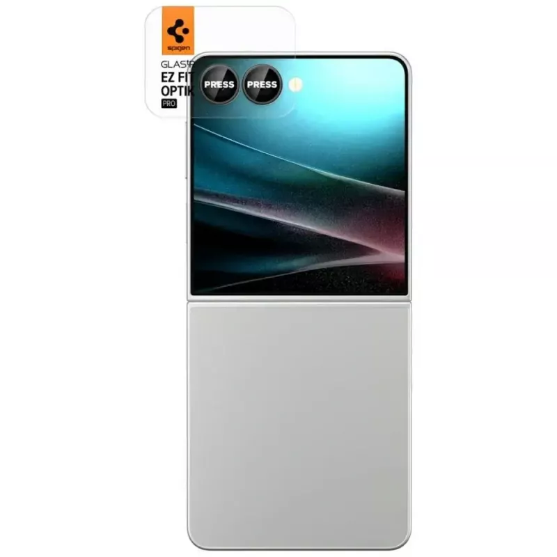 Apsauginis fotoaparato stiklelis Spigen, skirtas Galaxy Z Flip 7, HD stiklas, 2 vnt.