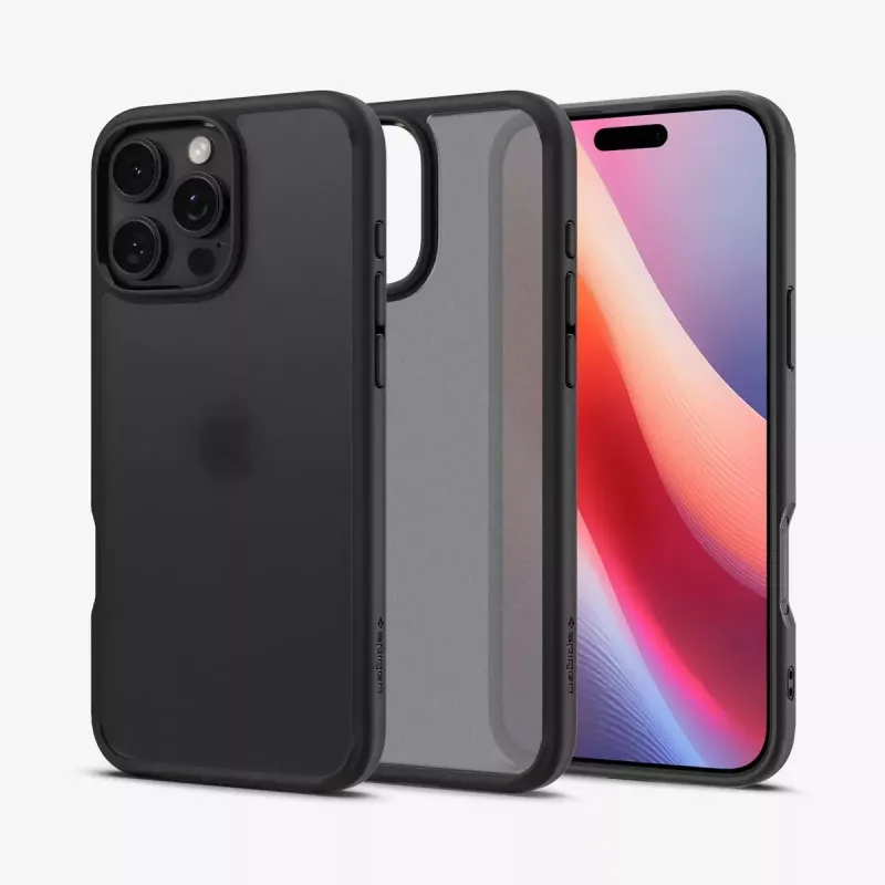 Spigen Ultra Hybrid dėklas mobiliesiems telefonams juodas, skirtas iPhone 16 Pro 6,3 colio
