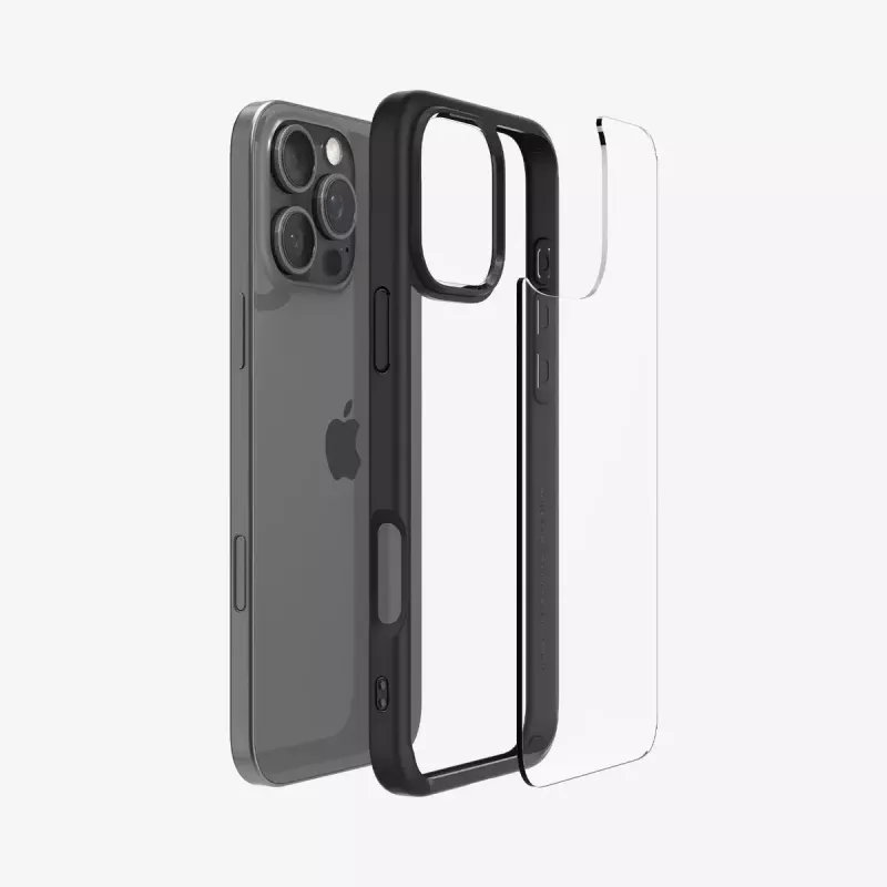 Spigen Ultra Hybrid dėklas mobiliesiems telefonams Juodas iPhone 16 Pro