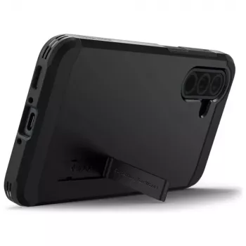 Apsauginis dėklas telefonui Spigen Tough Armor, Samsung Galaxy A36 5G, dviejų sluoksnių, juodas