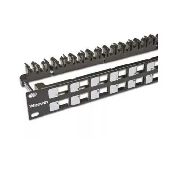 Patch Panel 1U Wirewin WKS PANEL 24 JUODAS