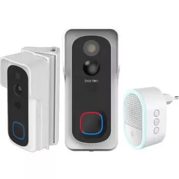 Belaidis vaizdo durų skambutis Beafon SmartHome Visitor 2V Tuya rinkinys – HD kamera, modelis BEASH-2VSET-W