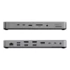 ALOGIC TB4DU4 – Thunderbolt dokų stotelė / prievadų replikatorius, 96W, SD/MicroSD skaitytuvas, 3.5mm, aliuminis/ABS