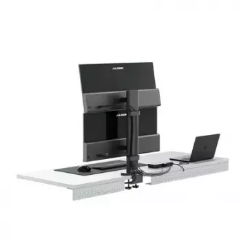 Laikiklis monitoriams ALOGIC ED34VMSSGR spaustuvinis stovas iki 34 colių ekranams, dviem ekranams, 12 kg talpa, pilka