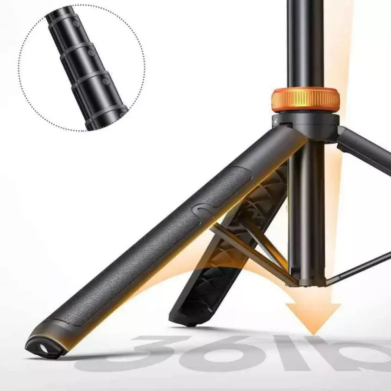 Tech-Protect L03S selfie lazdelė trikojis su Bluetooth nuotolinio valdymo pulteliu, juoda