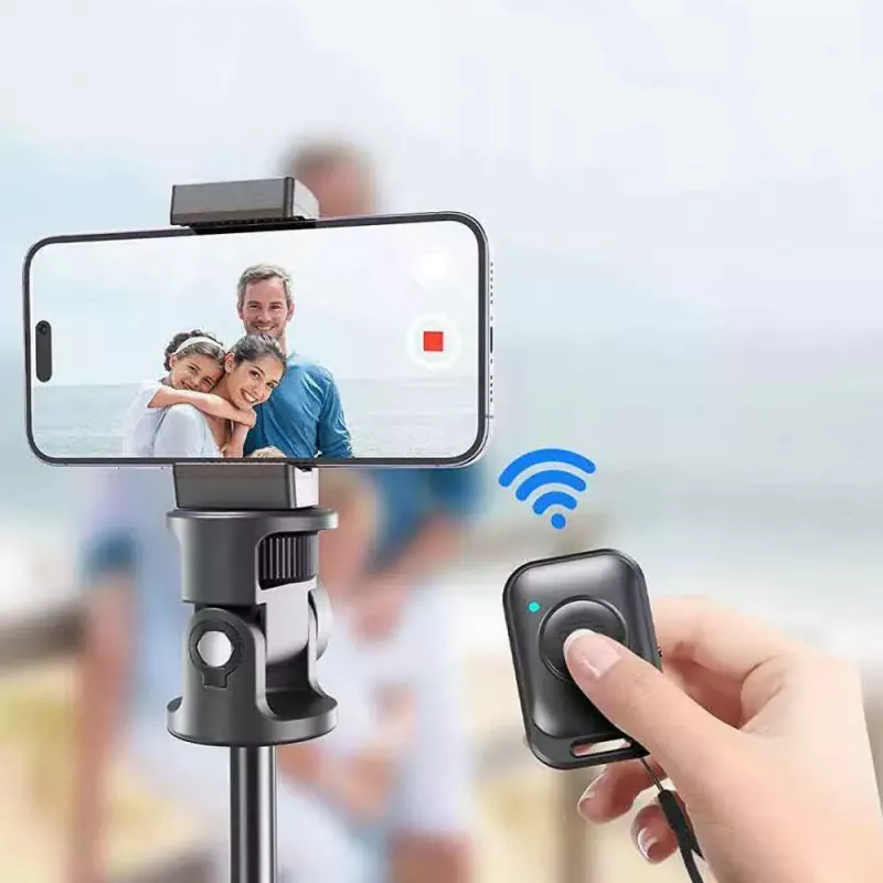 Tech-Protect L03S selfie lazdelė trikojis su Bluetooth nuotolinio valdymo pulteliu, juoda