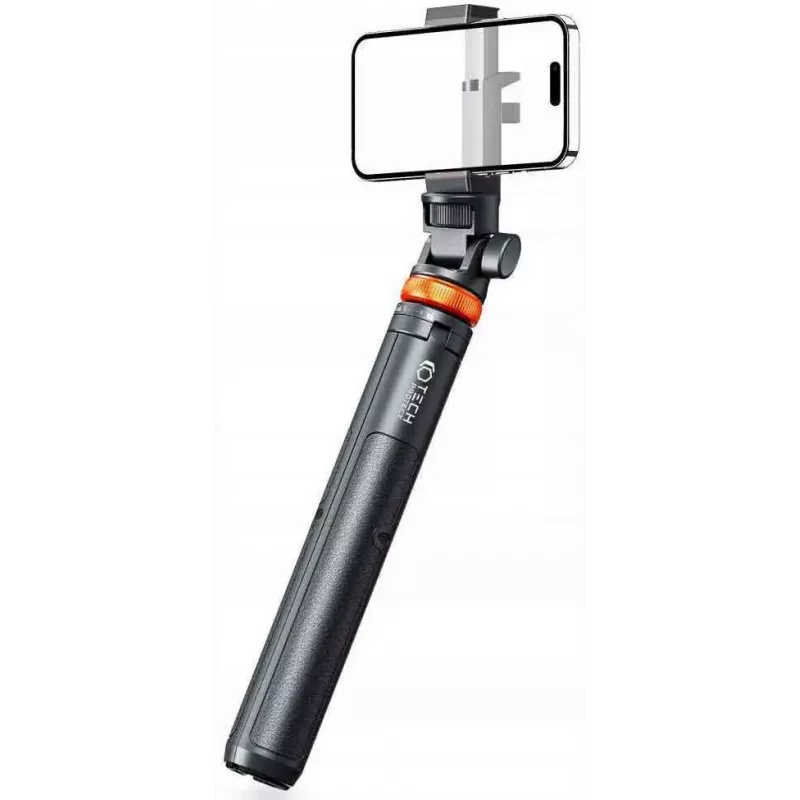 Tech-Protect L03S selfie lazdelė trikojis su Bluetooth nuotolinio valdymo pulteliu, juoda