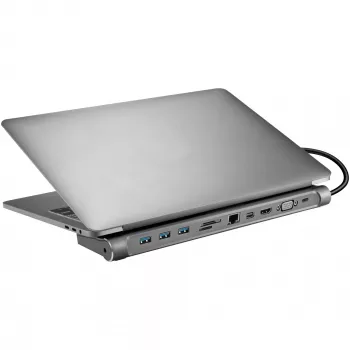 SANDBERG USB-C stotelė HDMI DP VGA SD USB USB-C