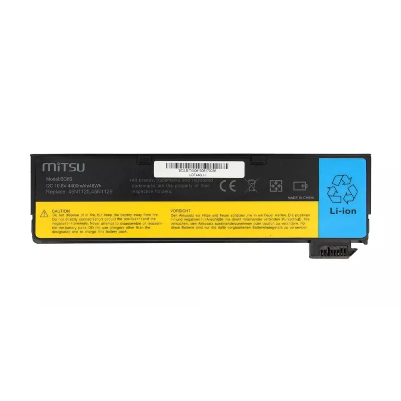 Baterija, skirta Lenovo T440, X240, 4400 mAh (48 Wh), 10,8–11,1 V