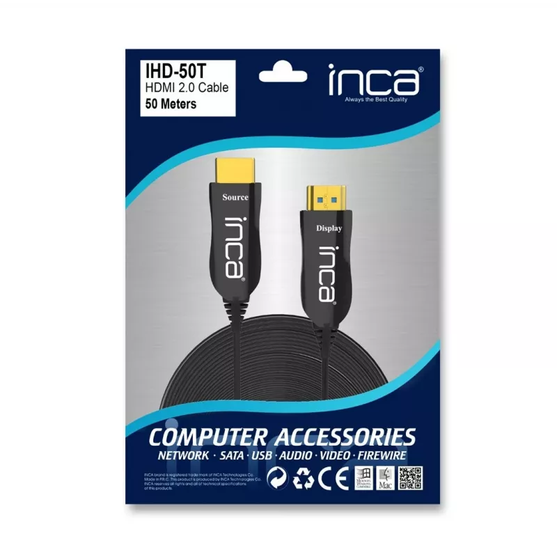 Cian Technology GmbH INCA HDMI-Cable IHD-50T 2.0 jungiamasis kabelis 4K 30Hz 50m mažmeninė pakuotė - Kabelis - Skaitmeninis/vaizdo