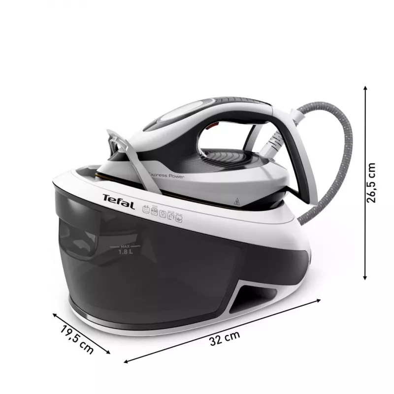 Tefal Express Power SV8130 2800 W 1.8 L Durilium AirGlide Autoclean padas Juoda, Balta