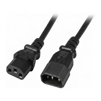 EFB-Elektronik IEC maitinimo ilginimo laidas C14 180° - C13 180°, juodas, 0,5 m, 3 x 0,75 mm²