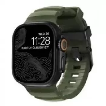 NOMAD Rocky Point dirželis Apple Watch 46mm/49mm Žalia-Juoda