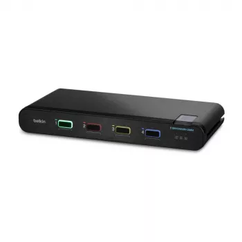 Belkin F1DN104KVM-UNN4 saugus KVM jungiklis, 4 prievadai, vienas monitorius, DP/HDMI, be CAC, PP4.0