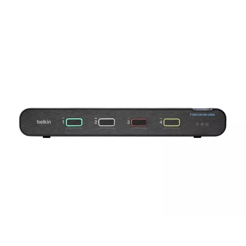 Belkin F1DN104KVM-UNN4 saugus KVM jungiklis, 4 prievadai, vienas monitorius, DP/HDMI, be CAC, PP4.0