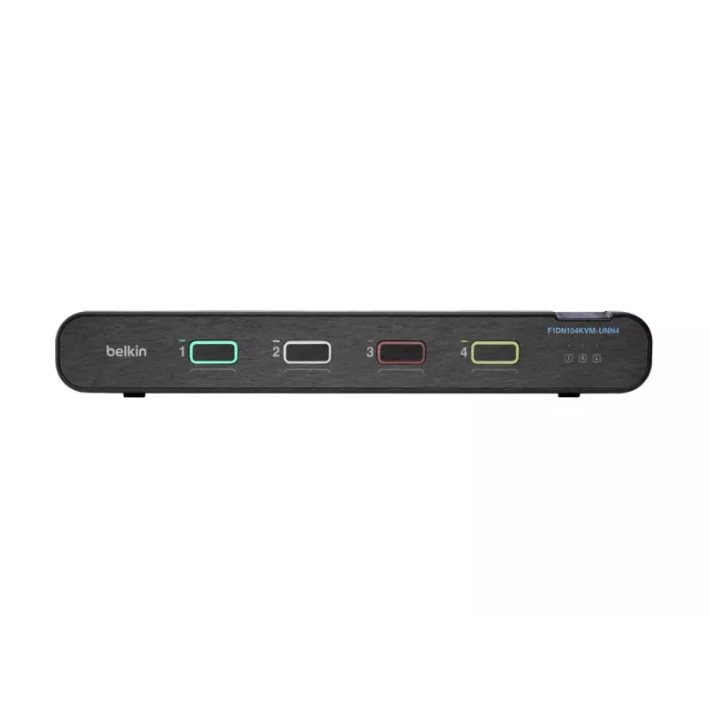 Belkin F1DN104KVM-UNN4 saugus KVM jungiklis, 4 prievadai, vienas monitorius, DP/HDMI, be CAC, PP4.0