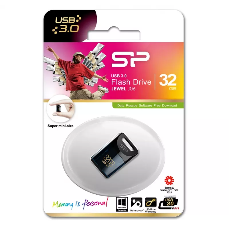 SILICON POWER Jewel J06 USB atmintukas 32GB USB 3.0 tamsiai mėlynas (SP032GBUF3J06V1D)